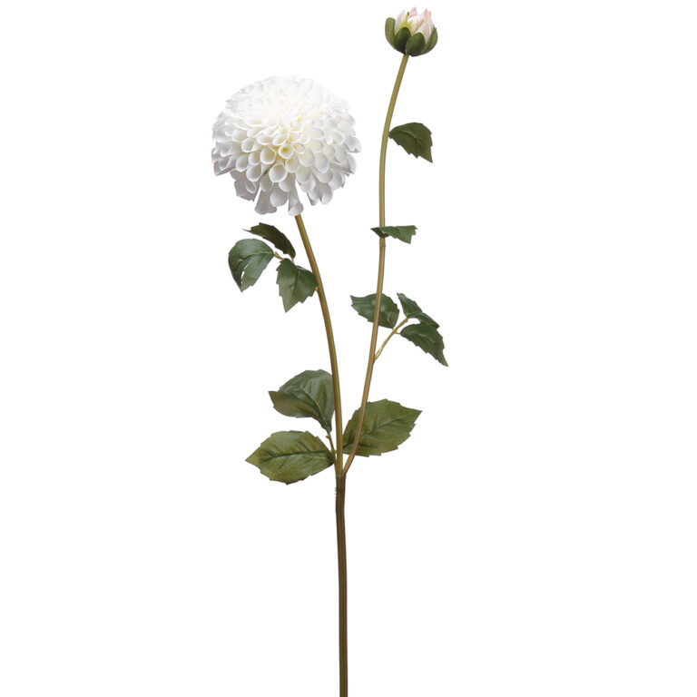 Dahlia Spray, White, 31in
