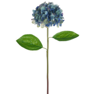 Hydrangea Flower Spray, Blue Two-Tone, 21.5in