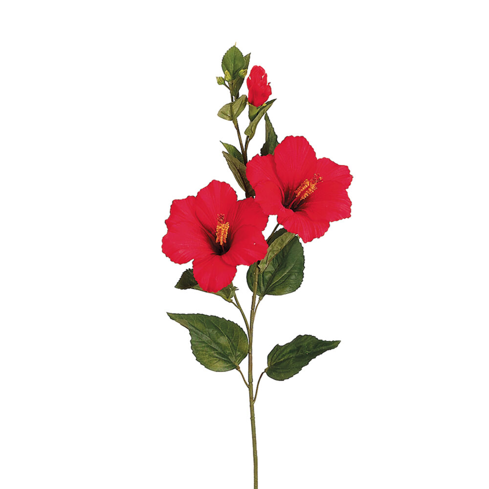 Hibiscus Flower Stem, Red, 31in