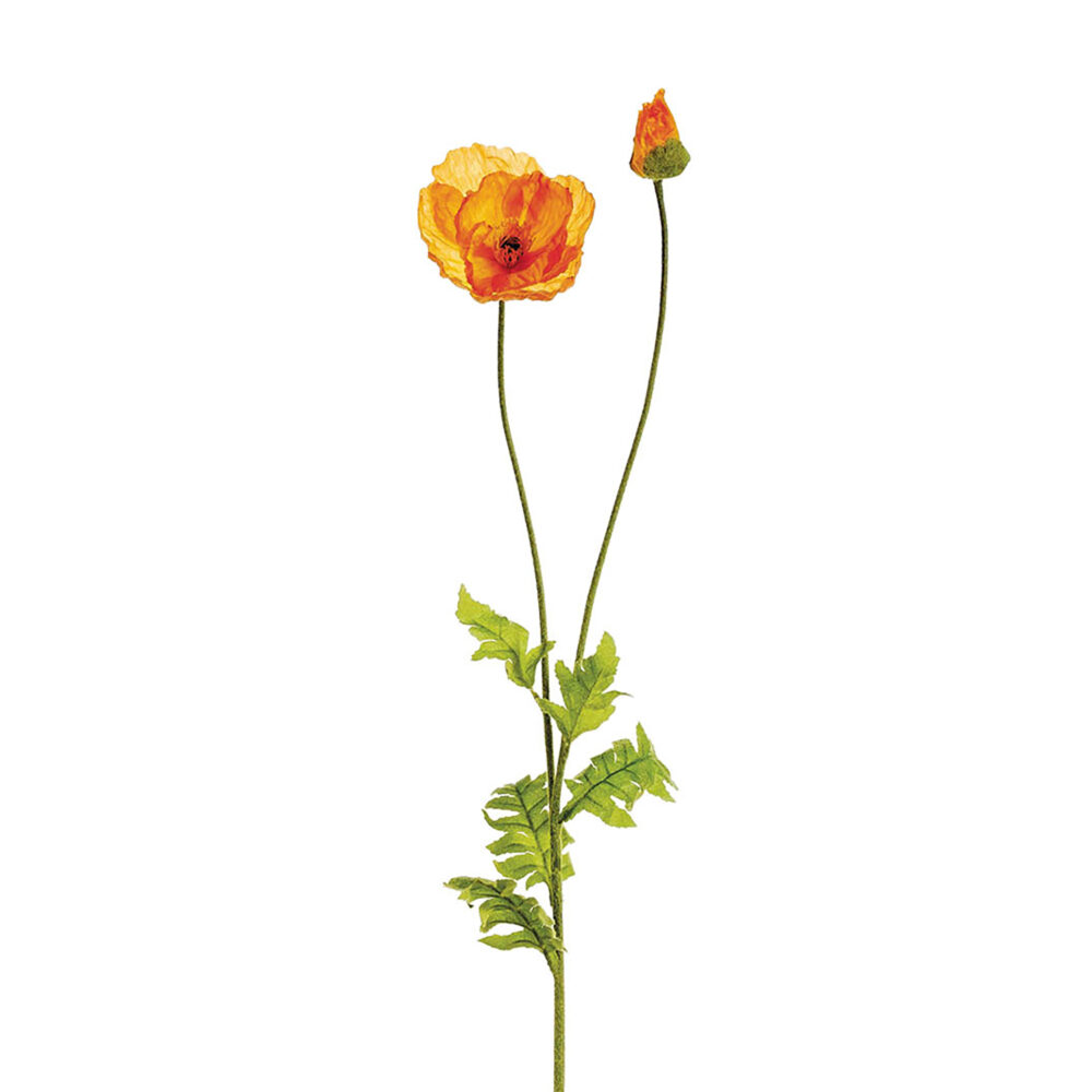 Poppy Spray, Orange, 42.5in