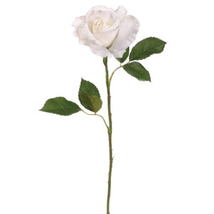 Full Bloom Rose Bud Spray, Cream, 22in