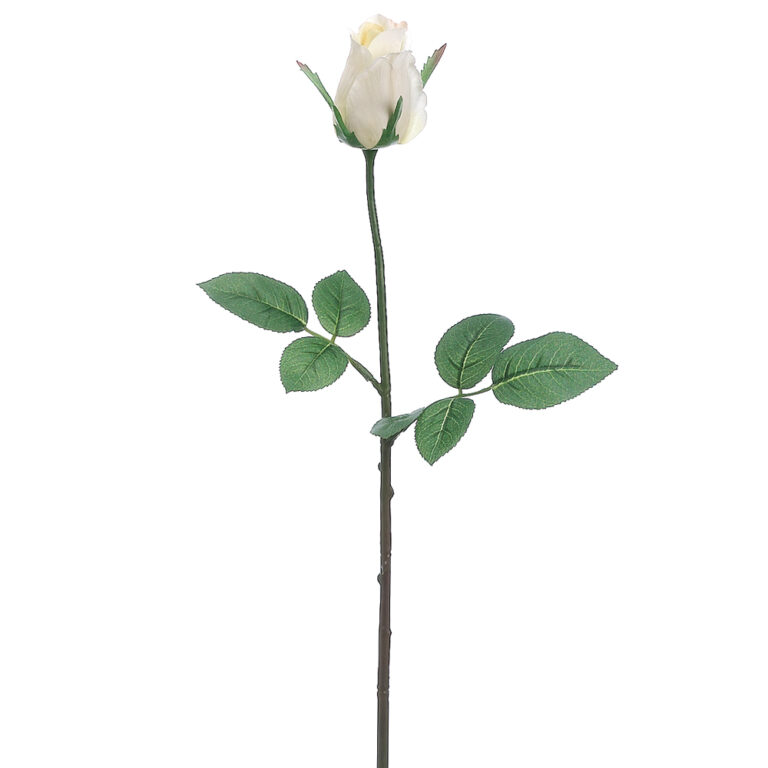Rose Bud Spray, White, 23.5in