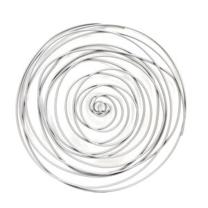 Spiral Wall Decor, Silver, 30in