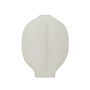 White Ceramic Textured Vase, 13in