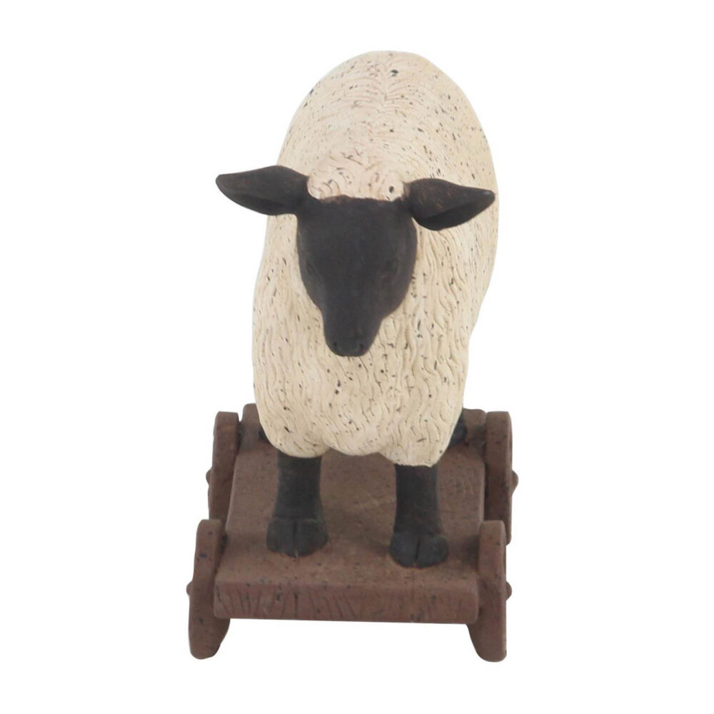 Home Decor Sheep On a Cart Sculpture, 6in - Image 4