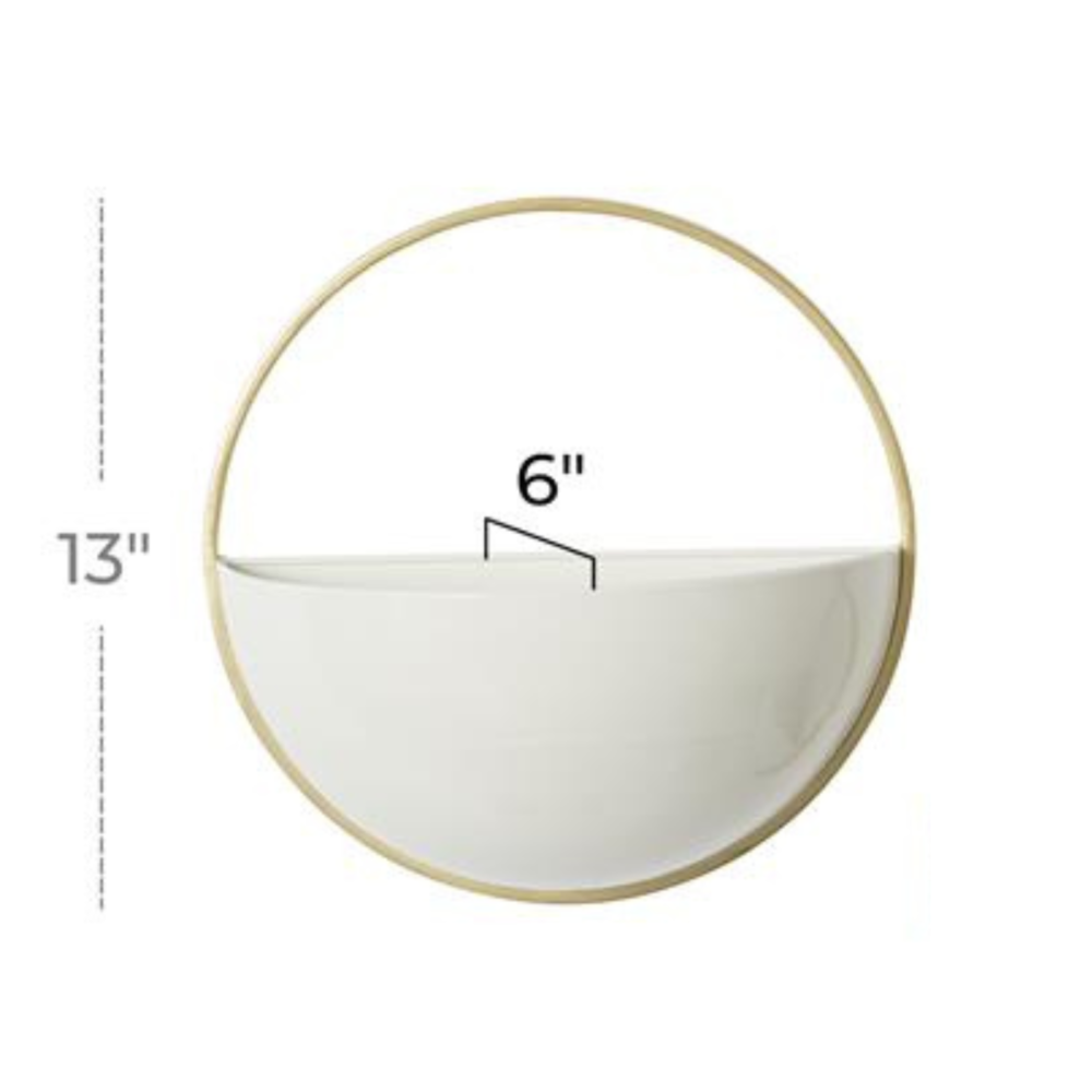 Circular Hanging Wall Shelves, White, 13in - Image 2