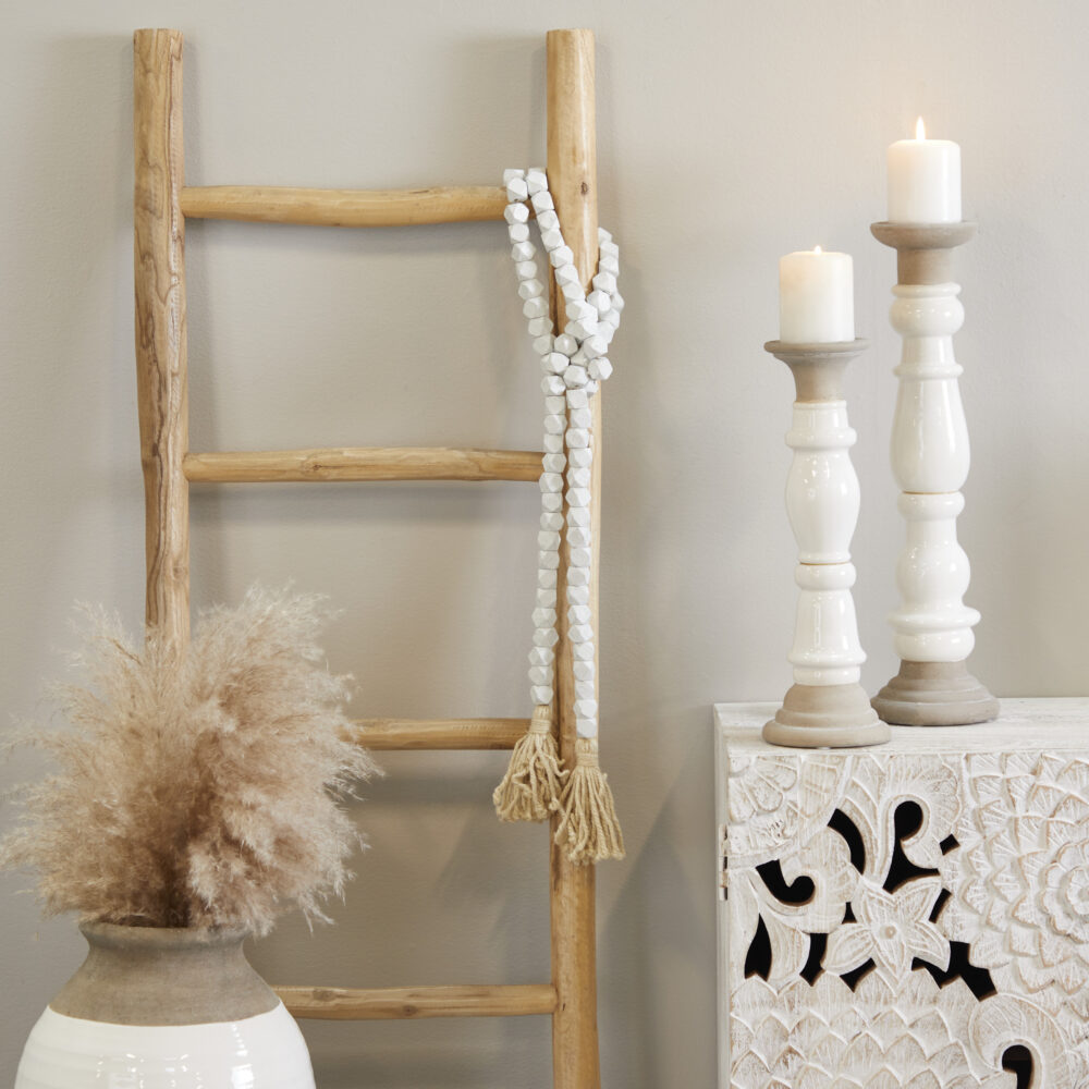 Garland Decor Beaded, White, 80in - Image 4