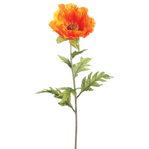 Poppy Spray, Orange, 28in