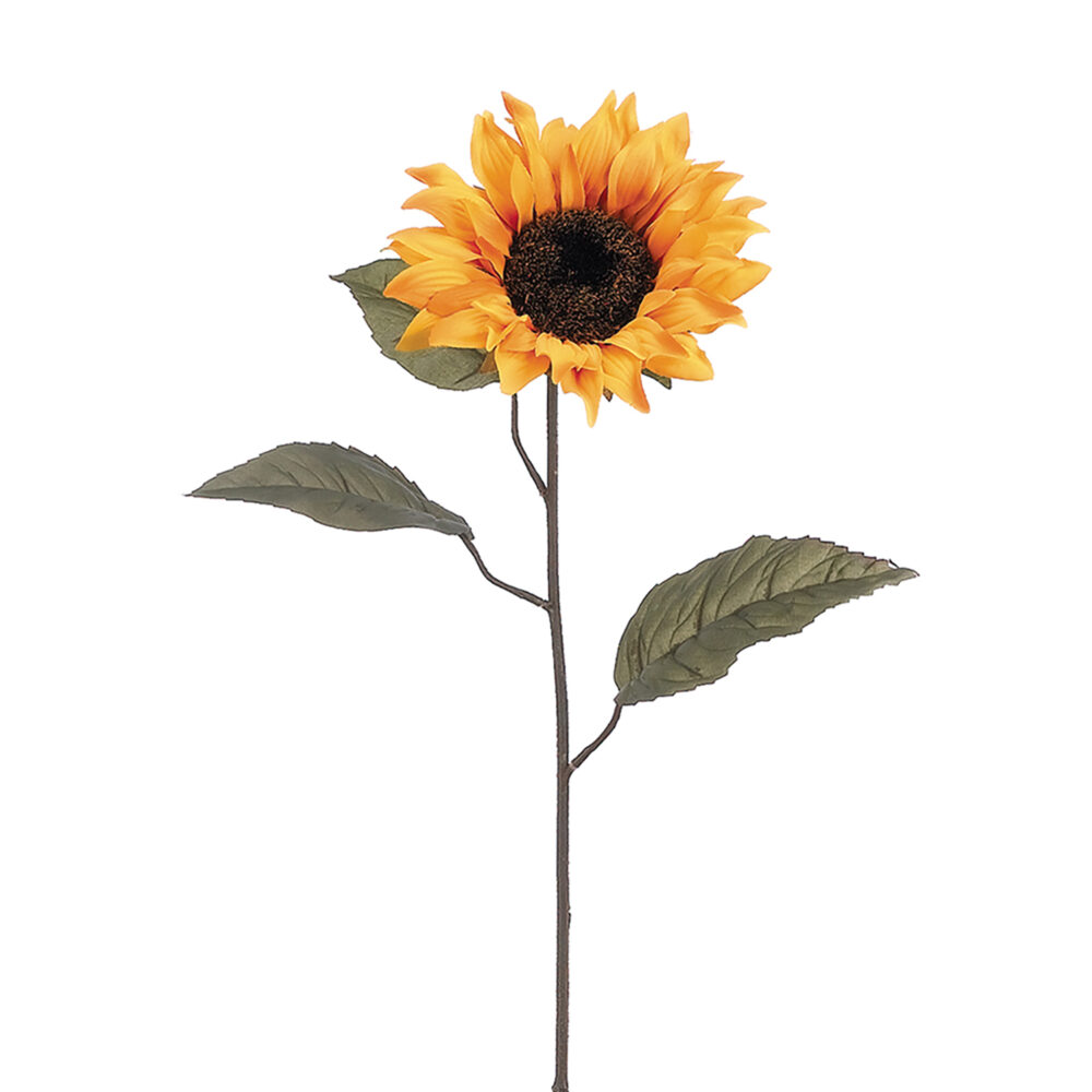 Sunflower Spray, Yellow/Orange, 29in