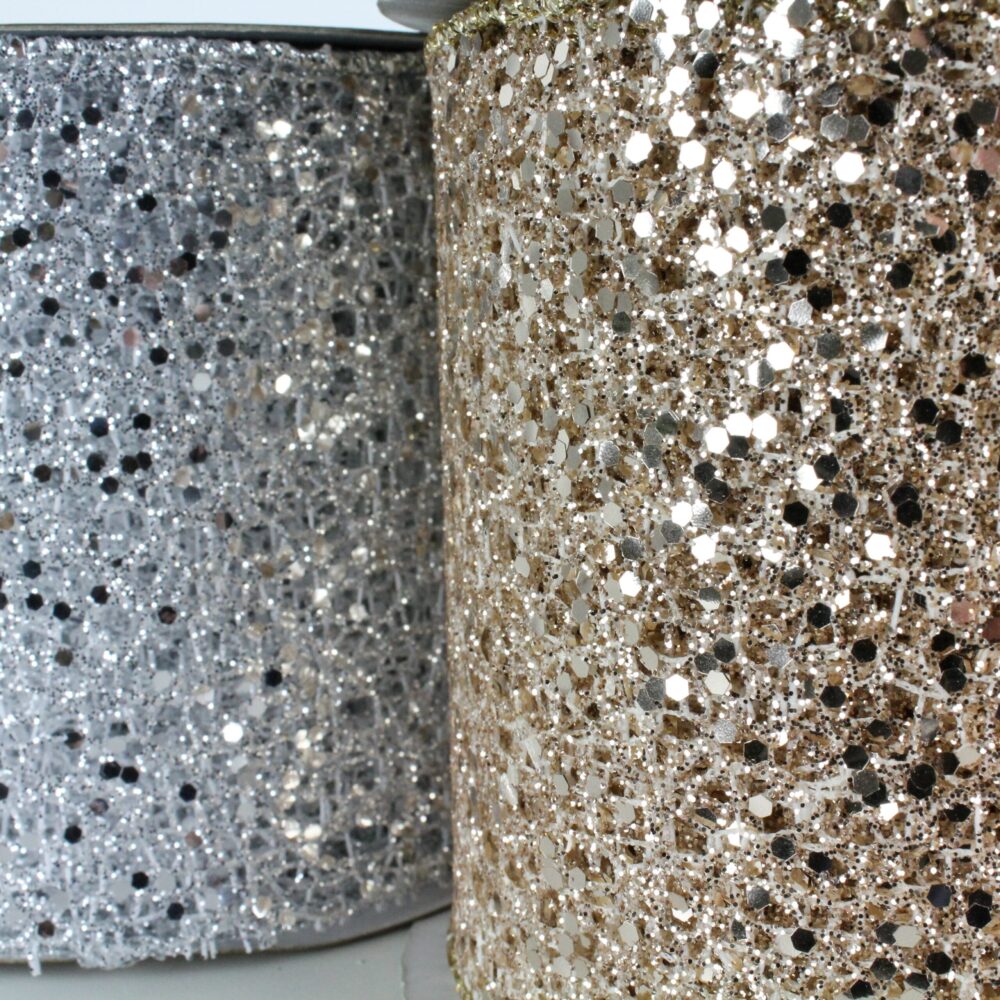 Ribbon Mesh Glitter, Gold, 4x10yd - Image 3