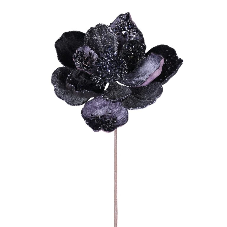 Magnolia, Jewel Glitter Black, 18in