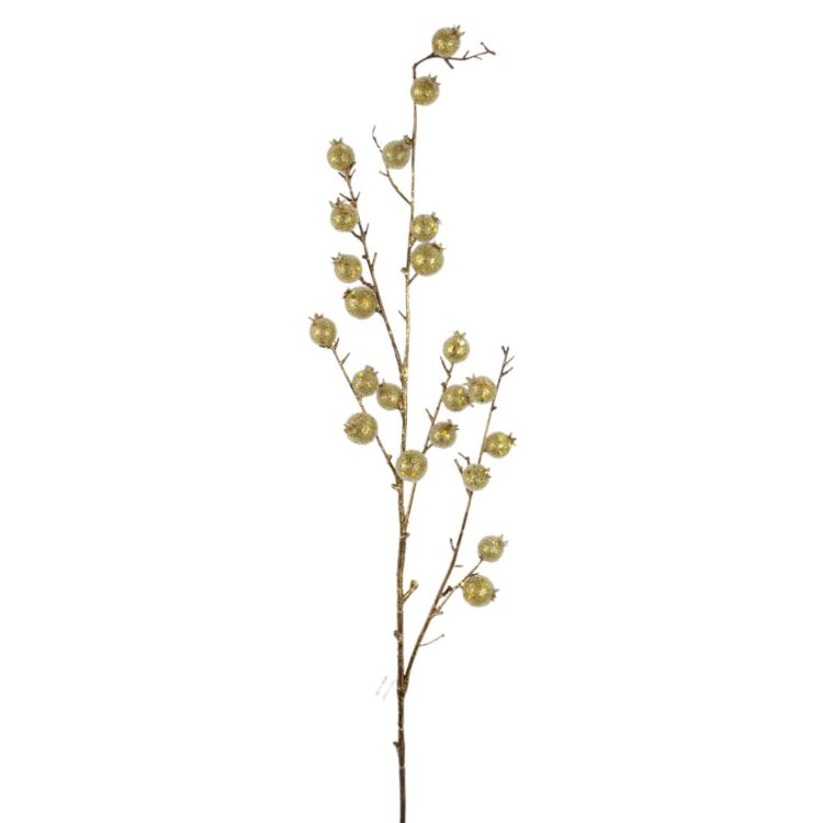 Pomegranate Bead, Gold, 37in