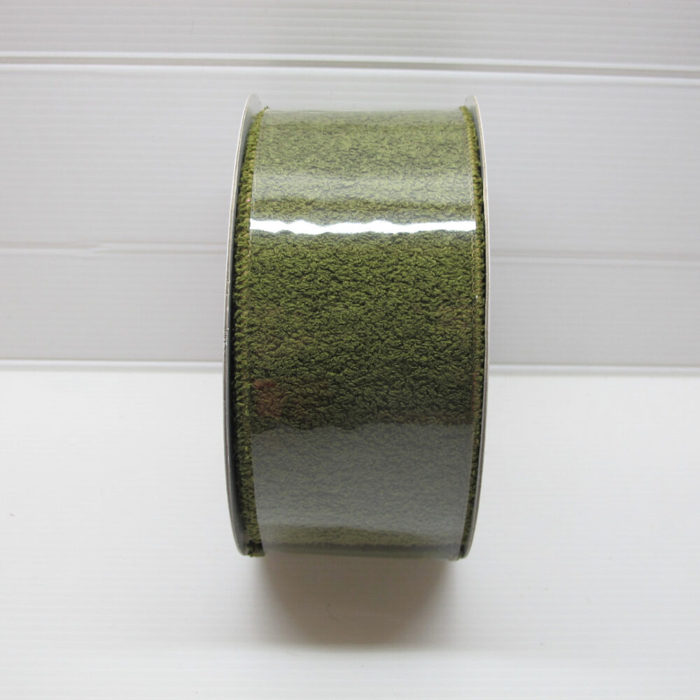 Ribbon Wool, Green, 2.5inx10yd