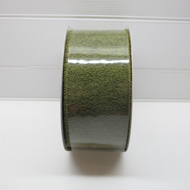 Ribbon Wool, Green, 2.5inx10yd