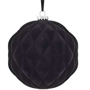 Velvet Ornament, Black, 6in