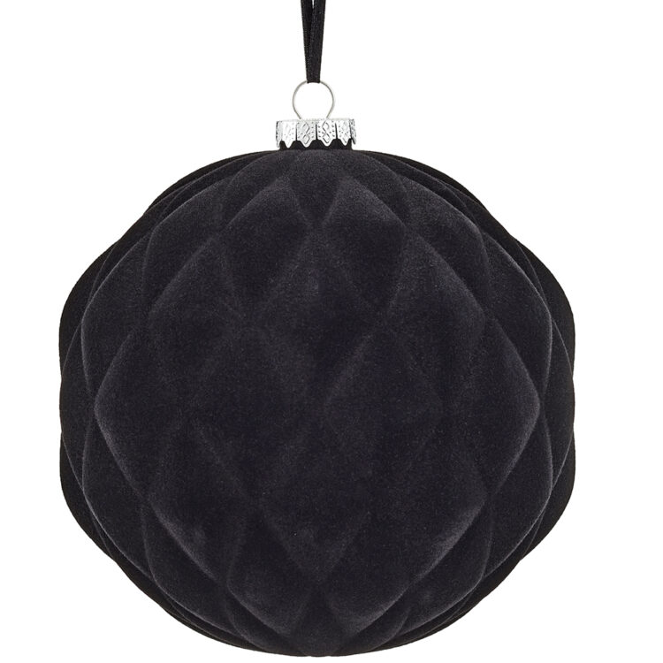 Velvet Ornament, Black, 6in