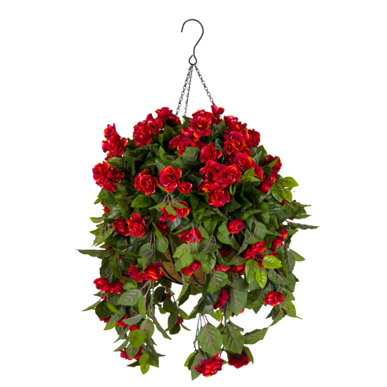Camelia Luxe Coco Basket w Hook, Red, 24in