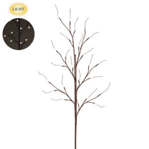 Twig Branch with Lights, Brown, 37in