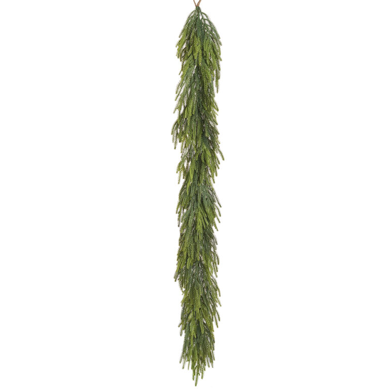 Willow Pine Garland, Green, 6ft