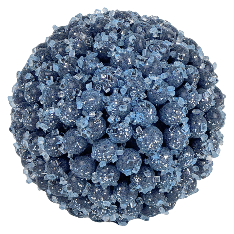 Iced Berry Orb Ornament, Blue, 6in