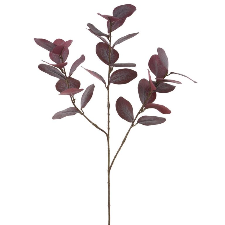 Eucalyptus Leaf Spray, Burgundy, 26in
