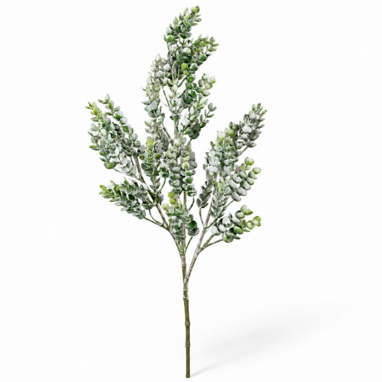 Snow Boxwood Spray, Green/White, 26in