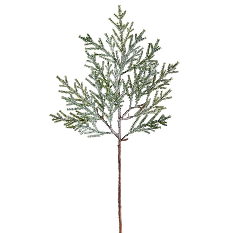 Frosted Pine Spray, Green/White, 21in