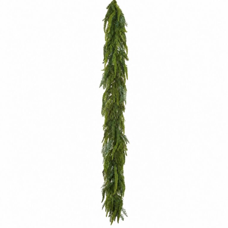 Green cedar mix pine garland, 6 ft