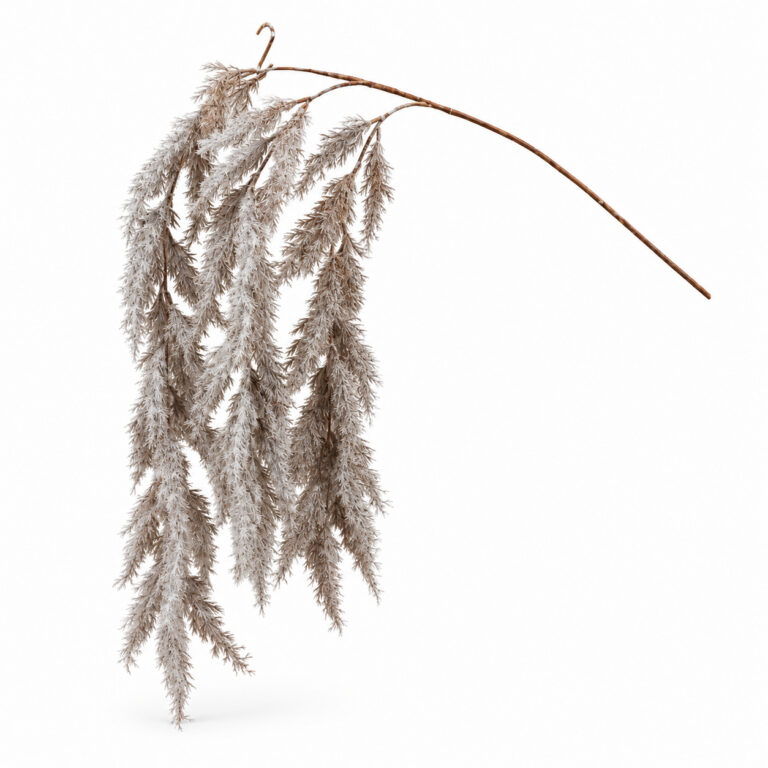 Green and White Hanging Flocked Juniper Spray, 44 inches (SKU: 253826)