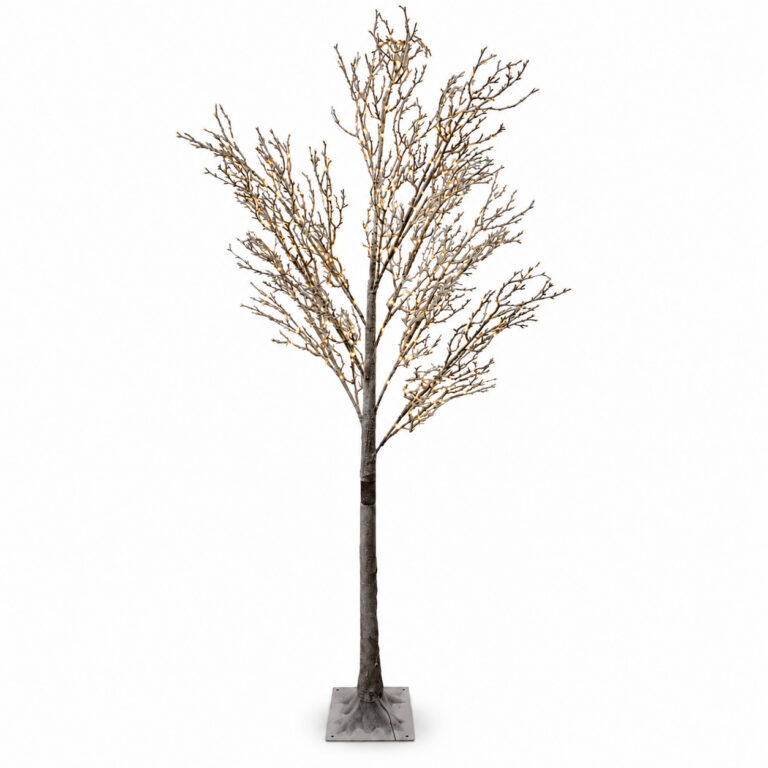 Brown and White LED Snow Twig Tree, 70.8 inches (SKU: 244591)