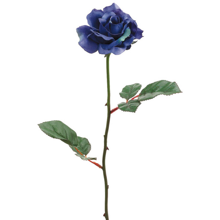Rose Spray, Blue, 23in