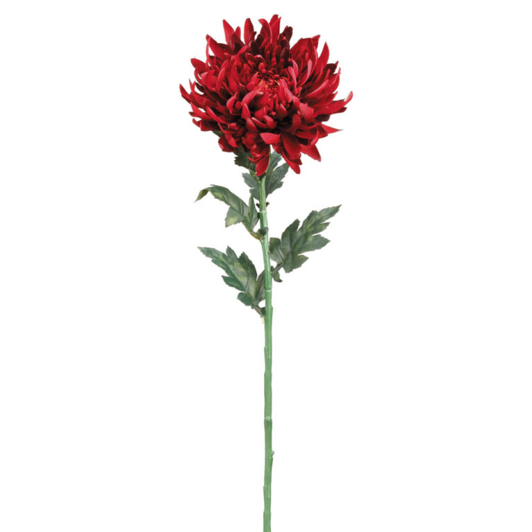 Chrysanthemum Spray, Burgundy, 24in