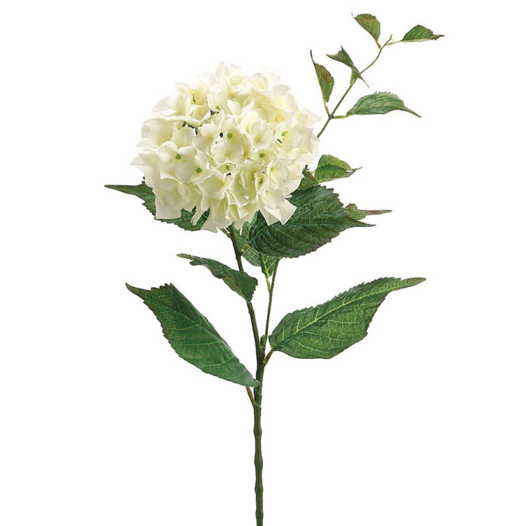 Hydrangea Spray, Cream/White, 34in