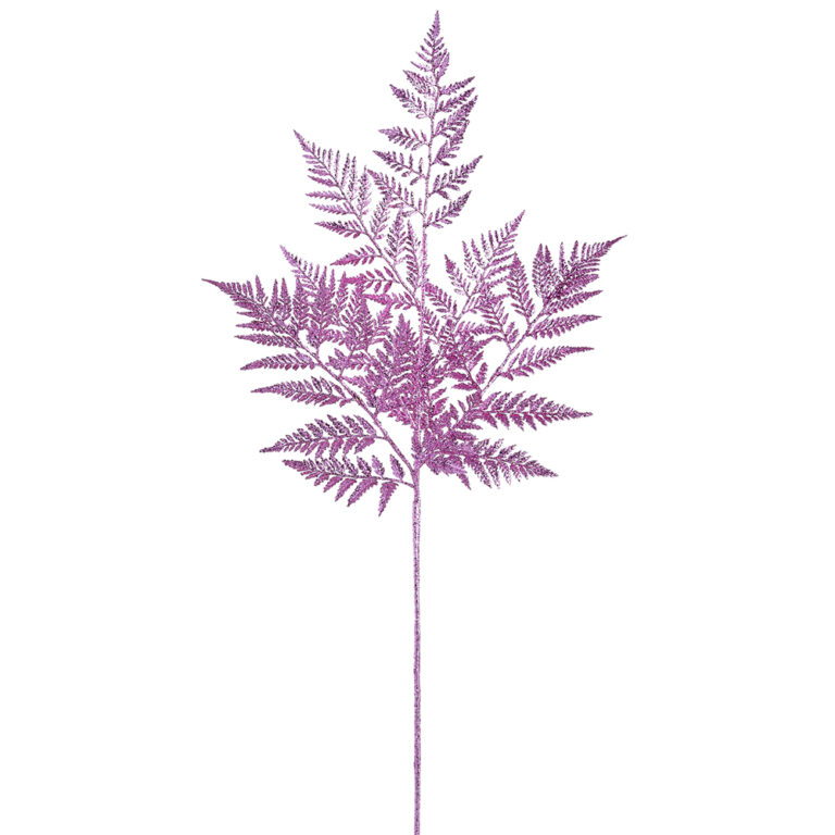Fern Stem Glitter, Mauve, 33in