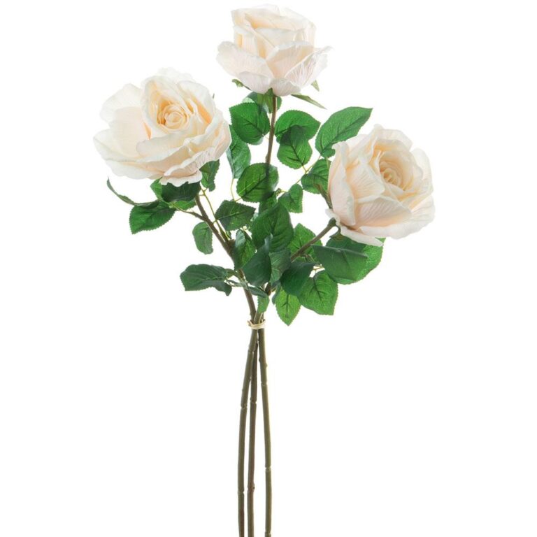 Rose Bundle, Real Touch Cream, 25in