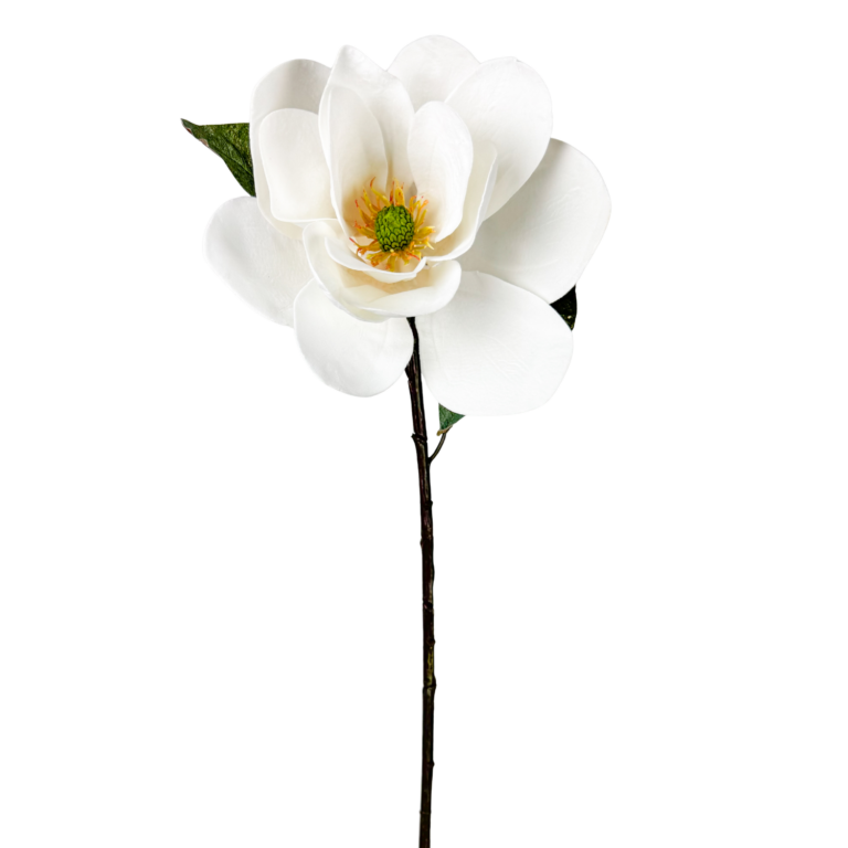 Magnolia Floral Spray, White, 30in