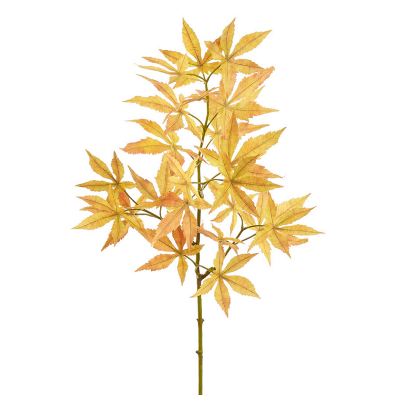Japanese Maple Leaf Stem, Mustard, 27in