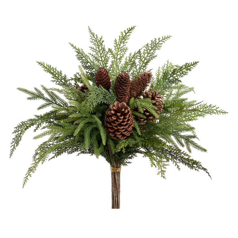 Pine Bundle with Pinecones, Brown, 22in