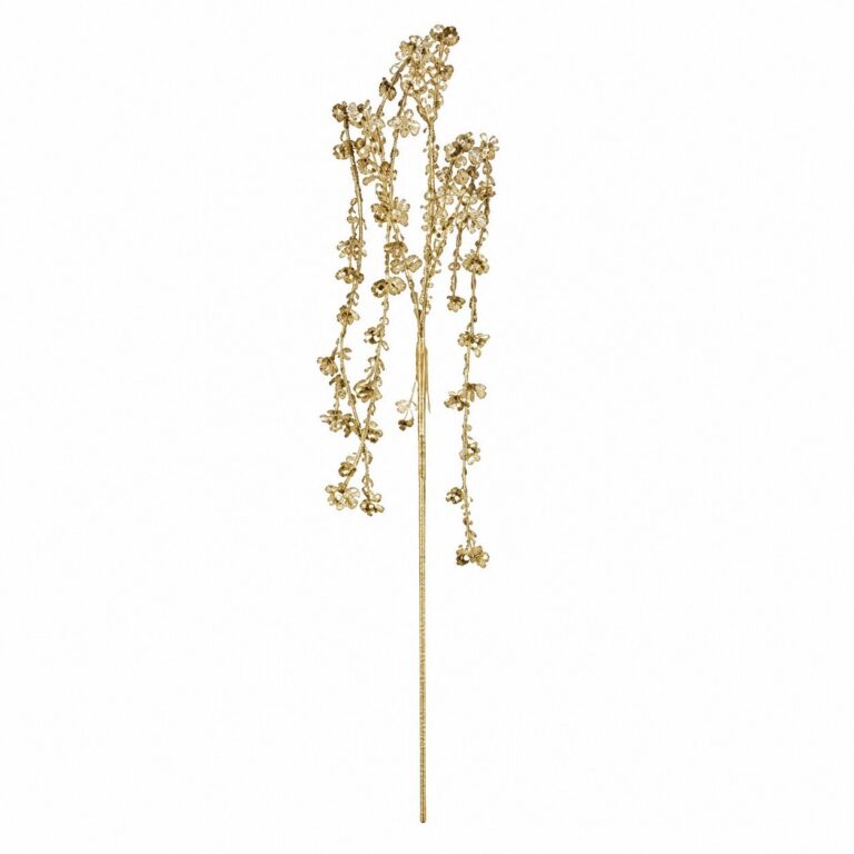 Iced Berry Spray Hanging, Champagne, 37in