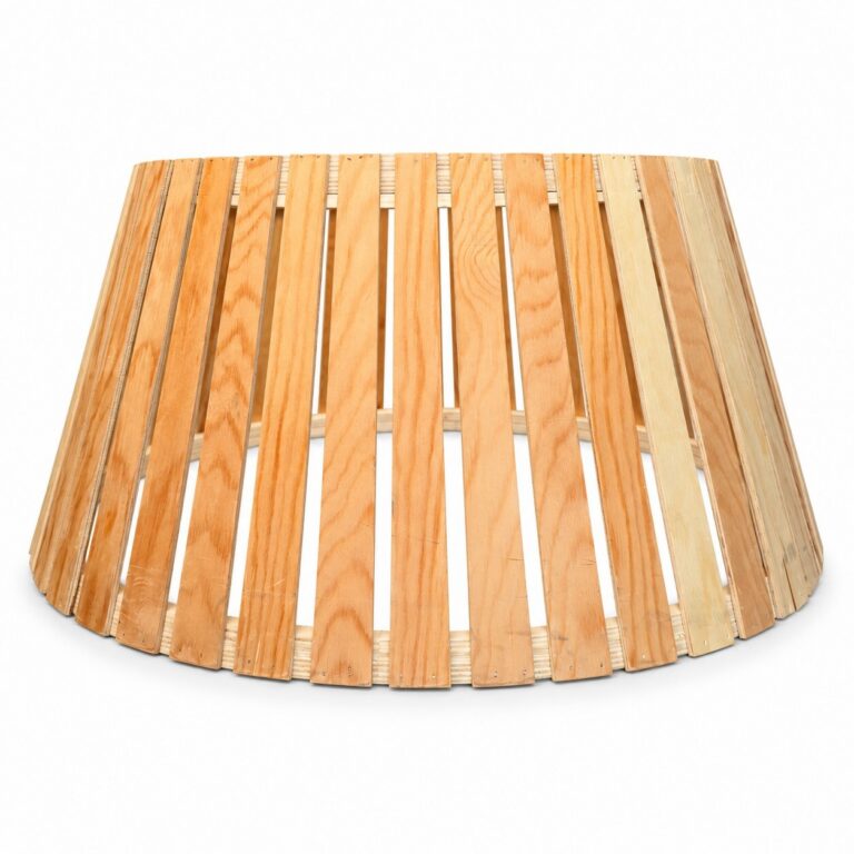 Tree Collar Wooden, Light Brown, 10x22in