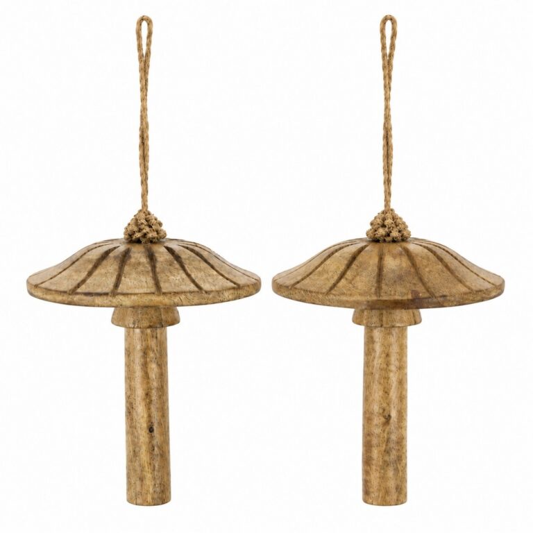 Mushroom Ornament, Brown, 6in