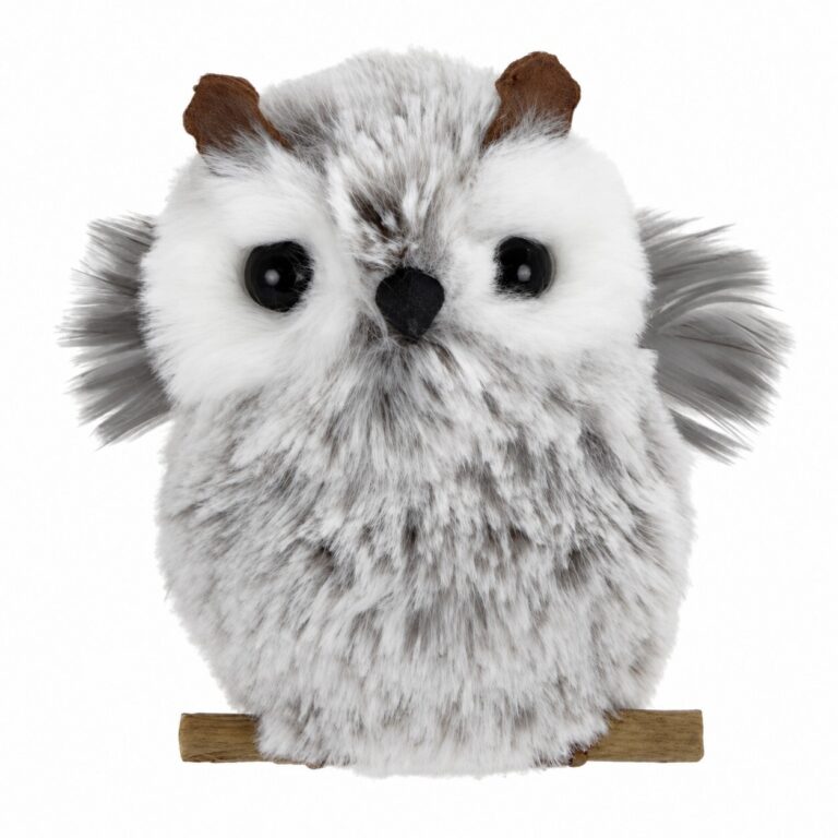 Owl Ornament, White, 4.75in