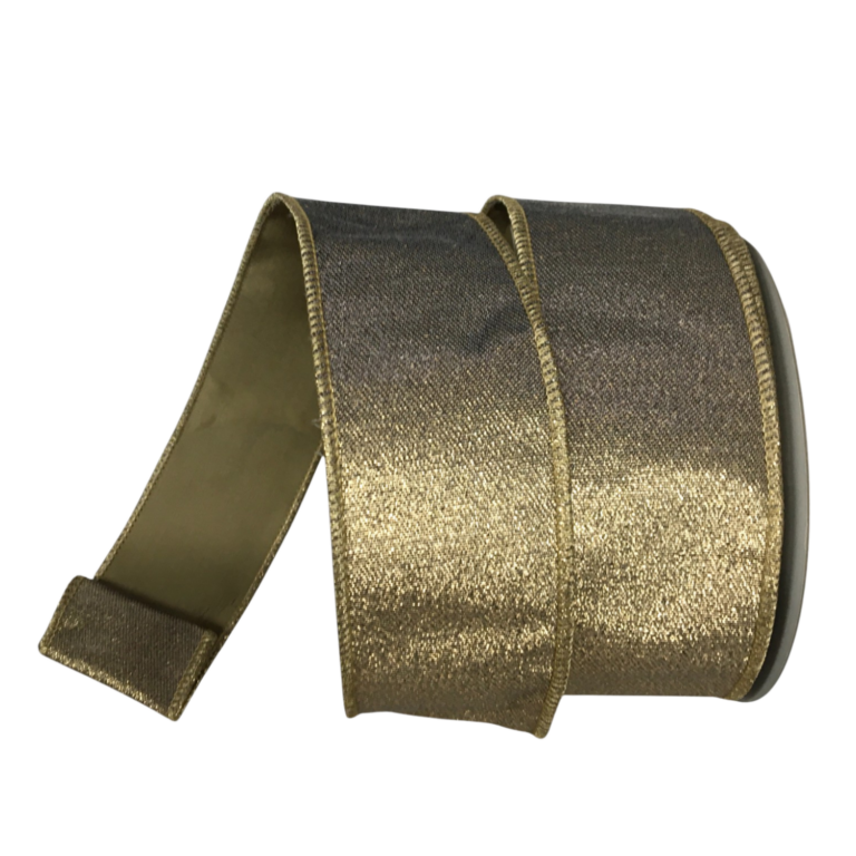 Metallic Ribbon, Gold, 2.5in x 10yd