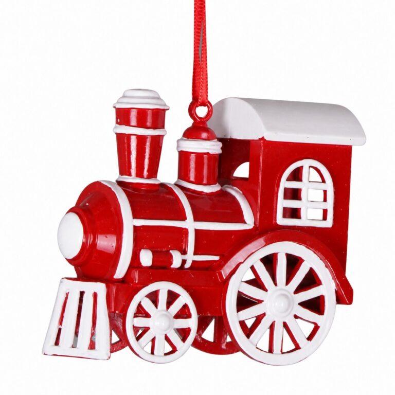 Train Ornament, Red, 4in