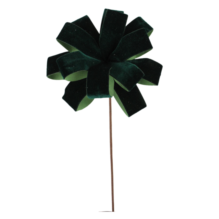Velvet Ribbon Stem, Green, 20in