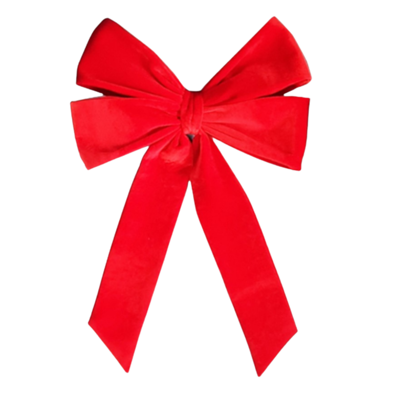 Velvet Bow, Red, 39in