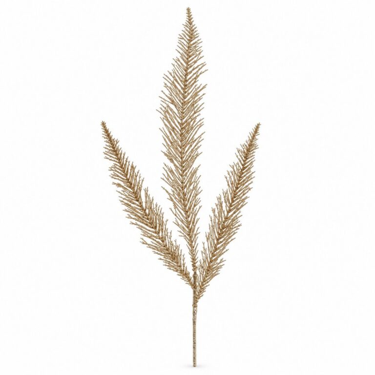 Glittered Pine Spray, Champagne, 29in