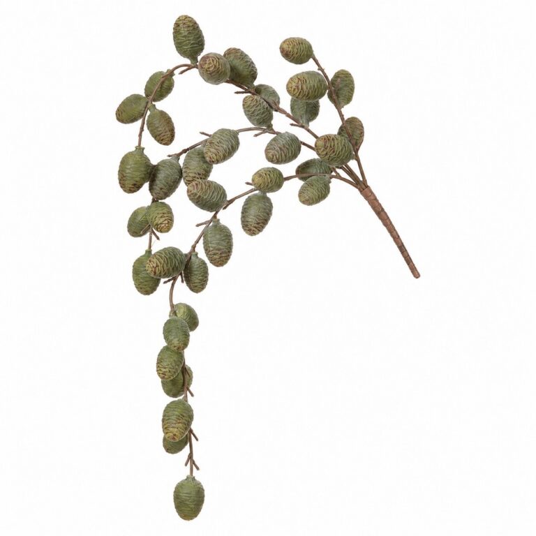 Pine Cone Bush Hanging Branch, Grey/Green, 22.5in